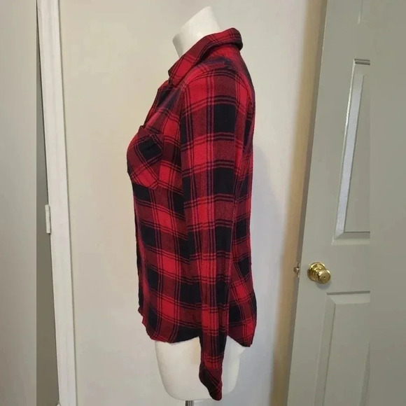 Rails Hunter Midnight Garnet Plaid Long Sleeve Button Down Shirt(XS) - Picture 6 of 11